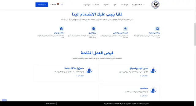 الاتحاد المصري للكيك بوكسينج - تصميم الموقع الإلكتروني 3 | أعمال MAZCODEX
