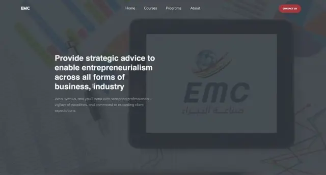 EMC - تصميم الموقع الإلكتروني 1 | أعمال MAZCODEX