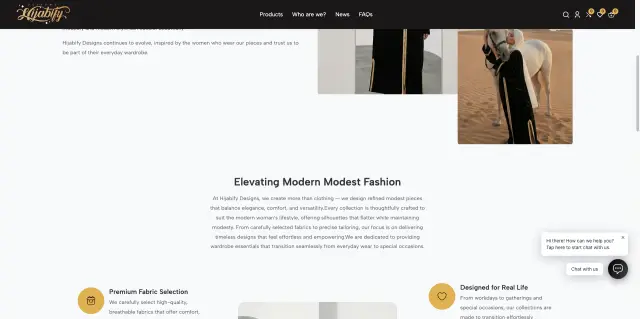 حجابيفاي ديزاينز - تصميم الموقع الإلكتروني 1 | أعمال MAZCODEX