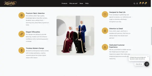 حجابيفاي ديزاينز - تصميم الموقع الإلكتروني 4 | أعمال MAZCODEX
